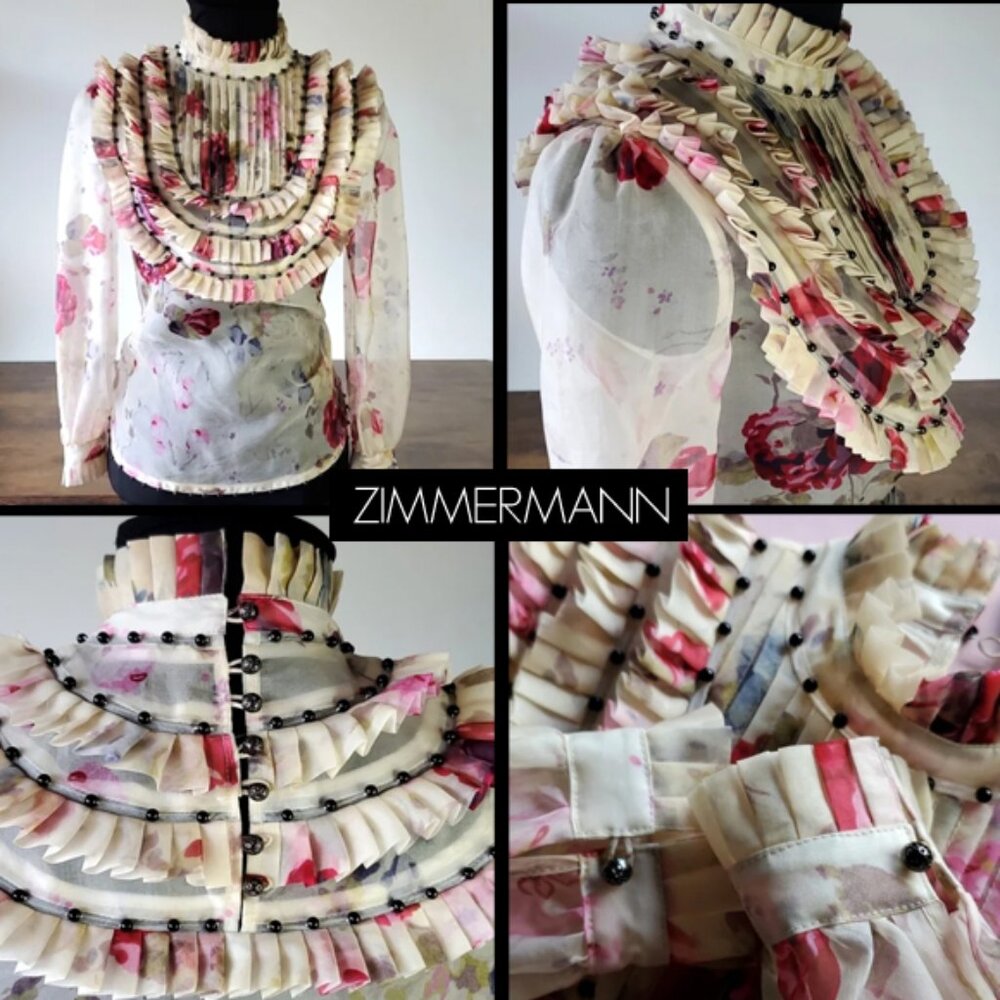 Zimmermann Mischief Tuck Beaded Blouse + Skirt S/S 2016